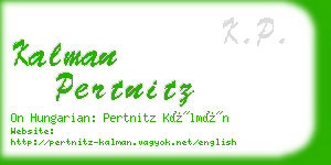 kalman pertnitz business card